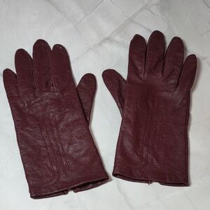 Vintage Perforated Leather Gloves